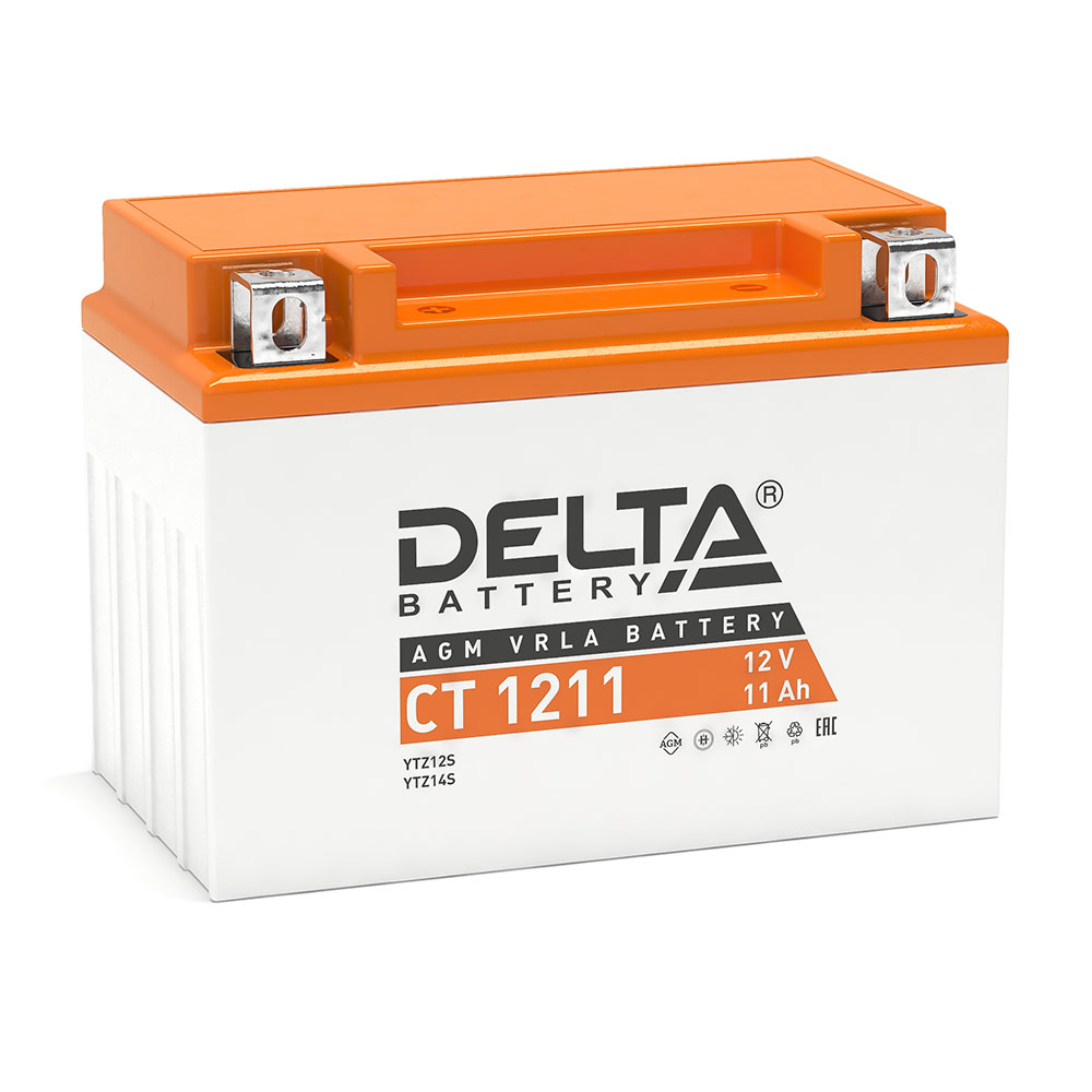 Аккумулятор Delta CT 1211 (12В | 11Ач) YT12B-BS, YTZ14S Аккумулятор Delta CT 1211 (12В | 11Ач) YT12B-BS, YTZ14S