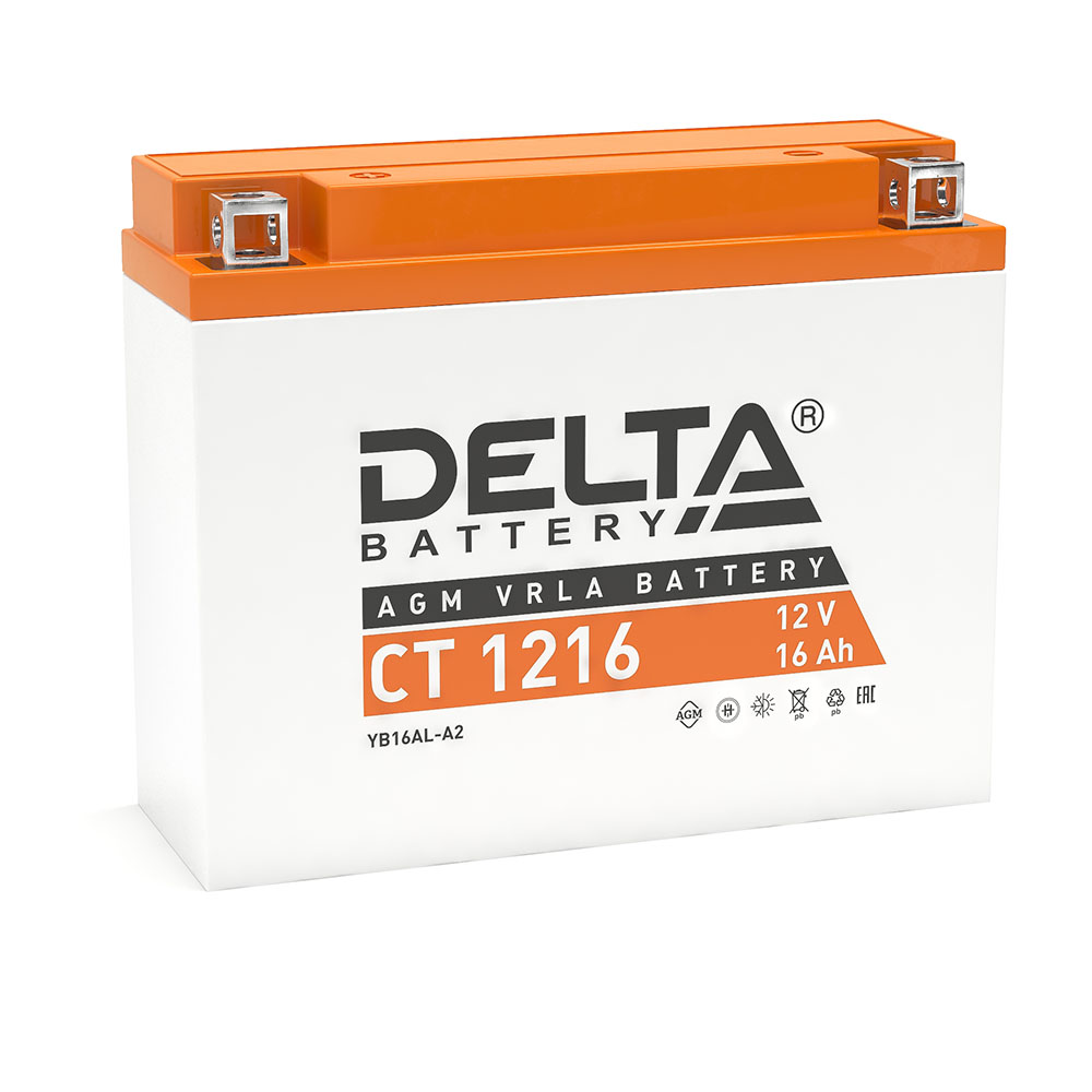 Аккумулятор Delta CT 1216 (12В | 16Ач) YB16AL-A2 Аккумулятор Delta CT 1216 (12В | 16Ач) YB16AL-A2