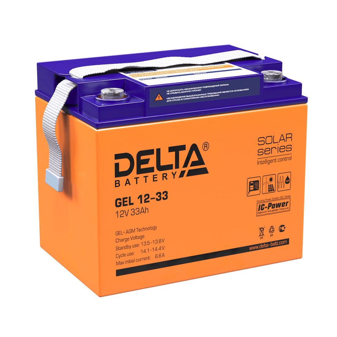 Аккумулятор Delta GEL 12-33 Аккумулятор Delta GEL 12-33